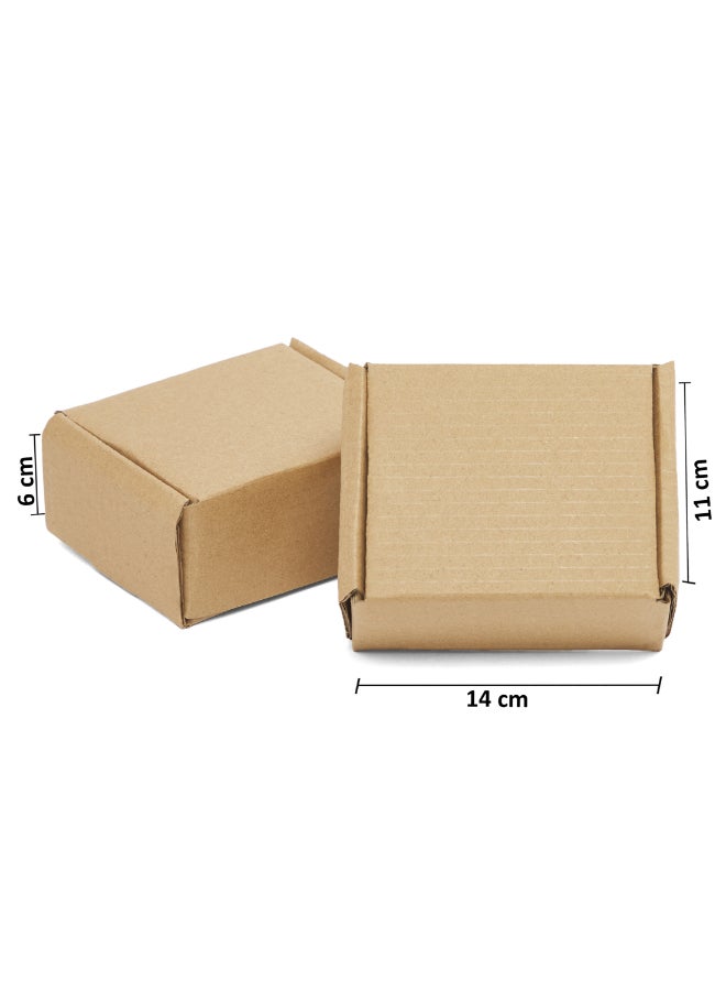 Noon East Pack of 10 Corrugated 3ply Cardboard Moving Boxes, Size- 14L x 11W x 6H cm. Multi-Use Brown Boxes for Packaging, Shipping, Storage and Organizing - Image 4